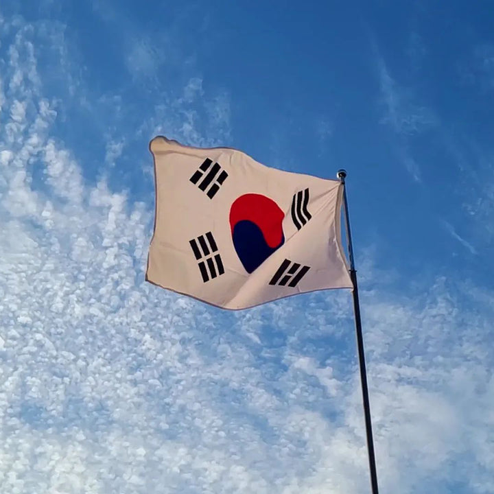 South Korea Korean Flag waving