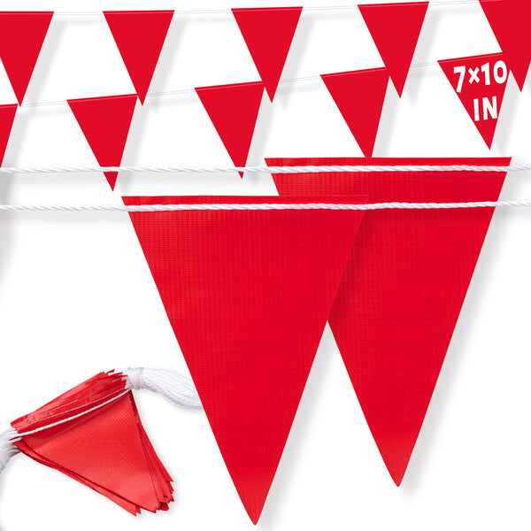 Red Safety Flagging Banner