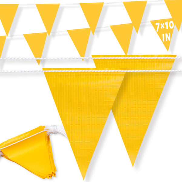 Yellow Safety Flagging Banner