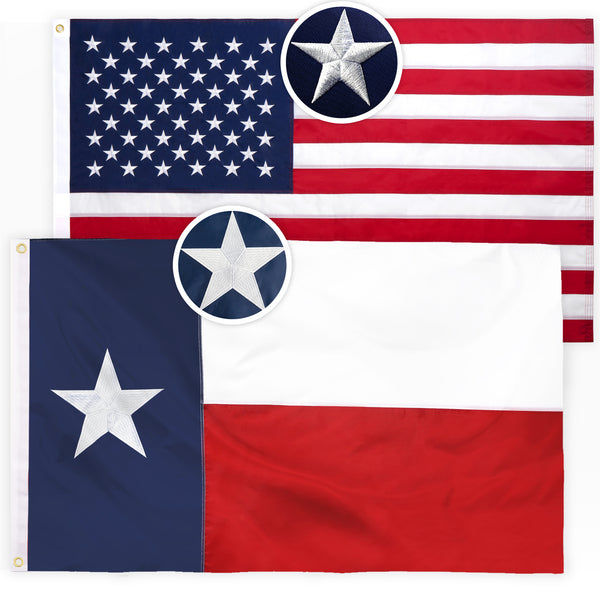 American Flag & Texas Flag