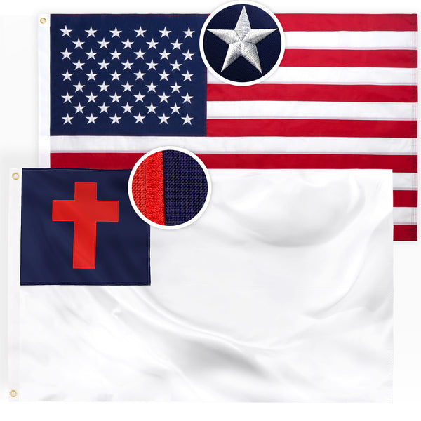 American Flag & Christian Flag