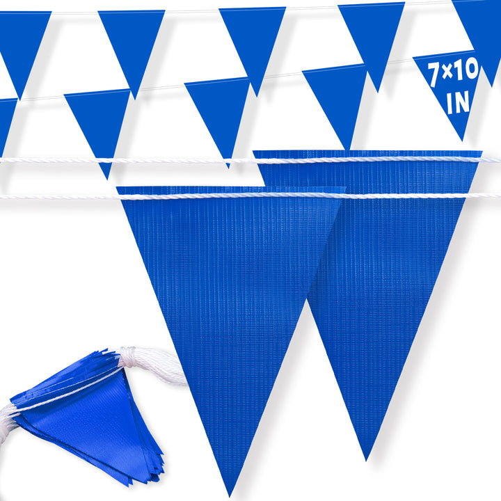 Blue Safety Flagging Banner