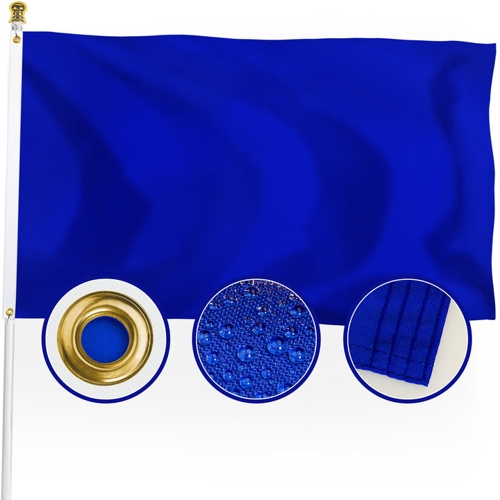 Solid Blue Flag 3x5