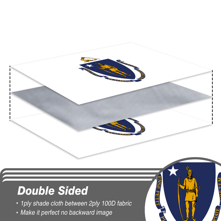 Massachusetts State Flag Double Sided