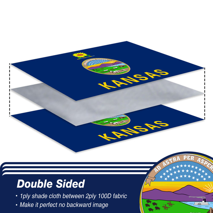 Kansas State Flag Double Sided