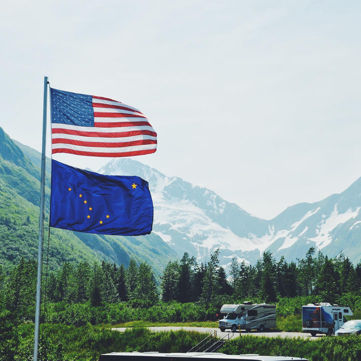 Alaska Flag Waving