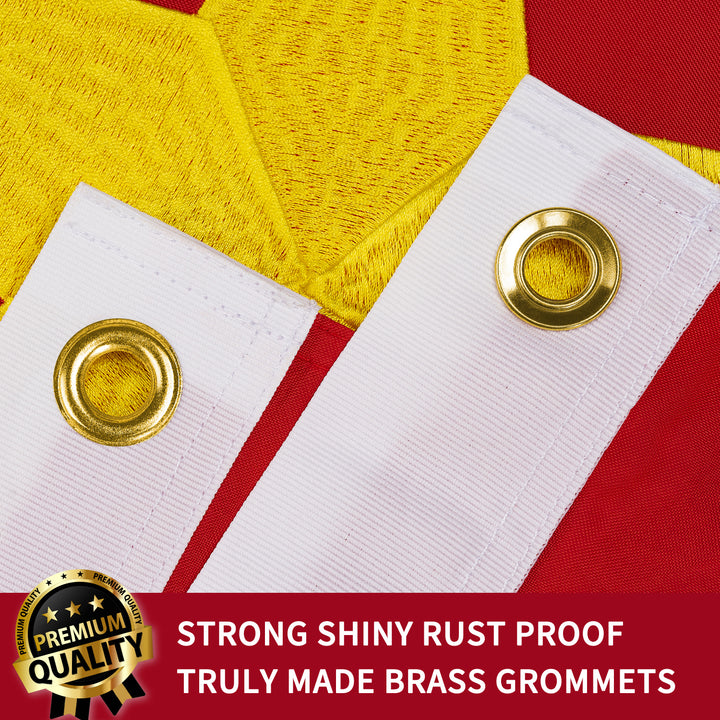 China Chinese Flag with brass grommets