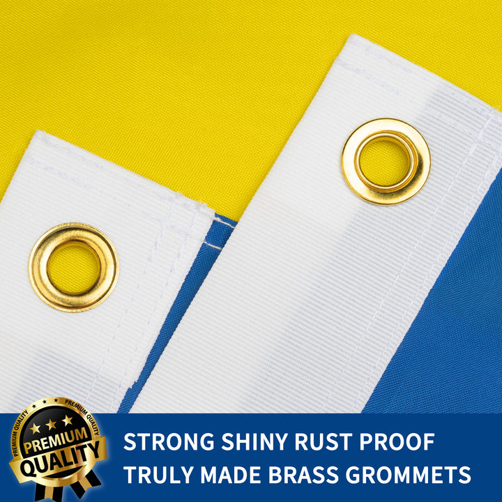 Sweden Swedish Flag Brass Grommets