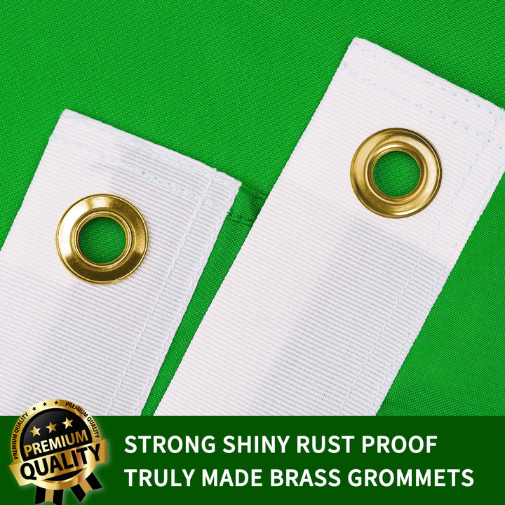 Solid Green Flag with brass grommets