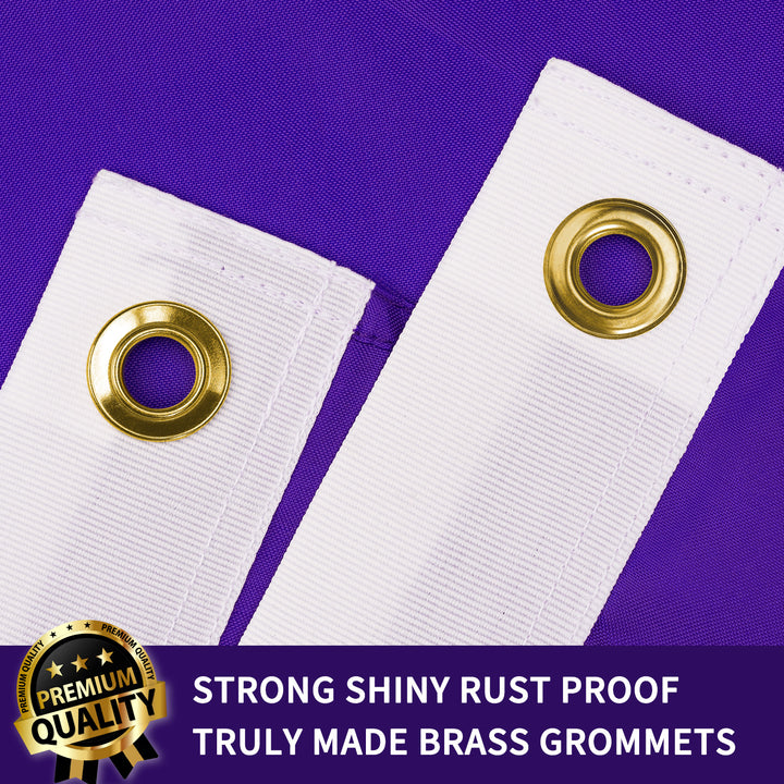 Solid Purple Flag with brass grommets