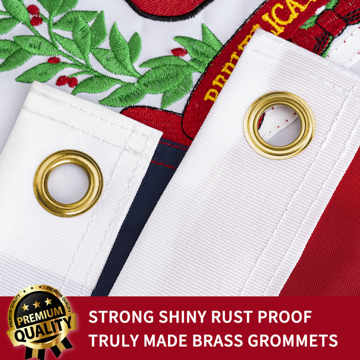 Dominican Republic Flag with brass grommets