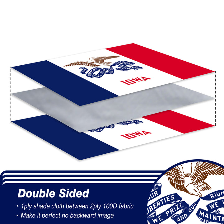 Iowa State Flag Double Sided
