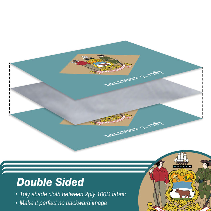 Delaware State Flag Double Sided
