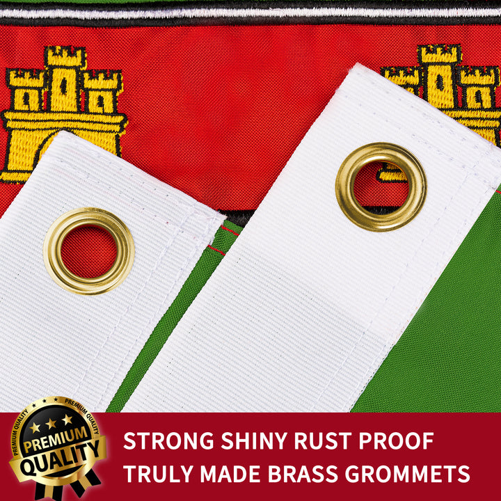 Portugal Portuguese Flag with Brass Grommets