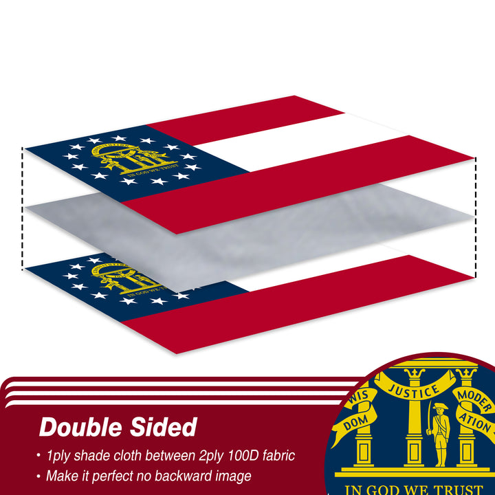 Georgia State Flag Double Sided