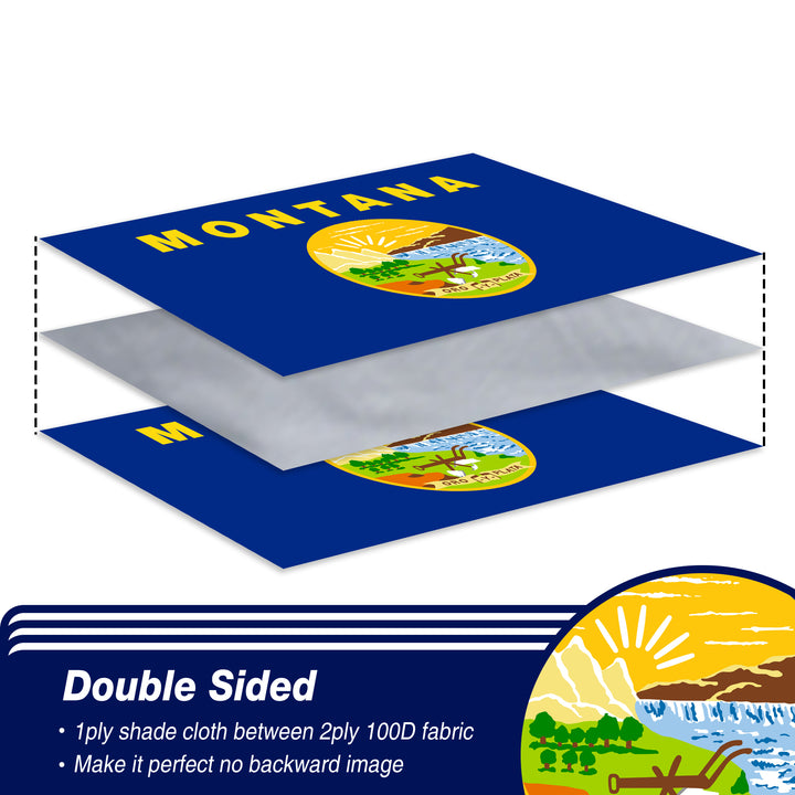 Montana State Flag Double Sided