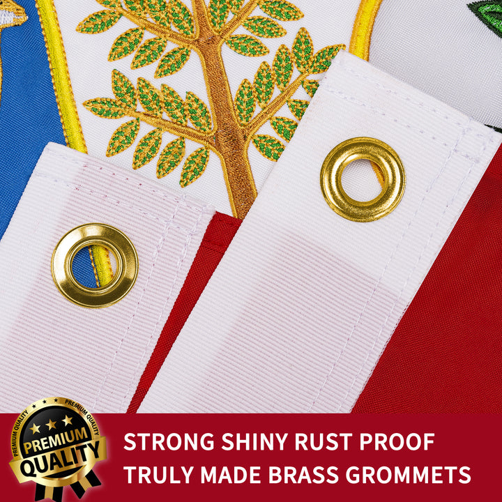 Peru Peruvian Flag with brass grommets