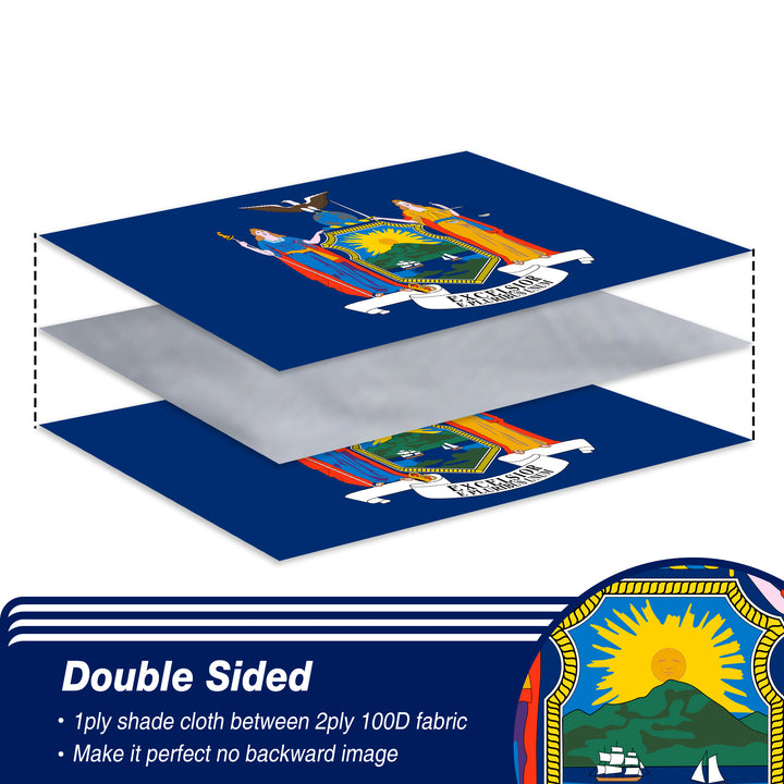 New York State Flag Double Sided