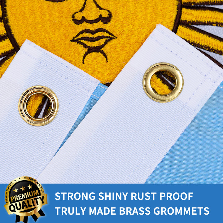 Argentina Argentinian Flag with brass grommets