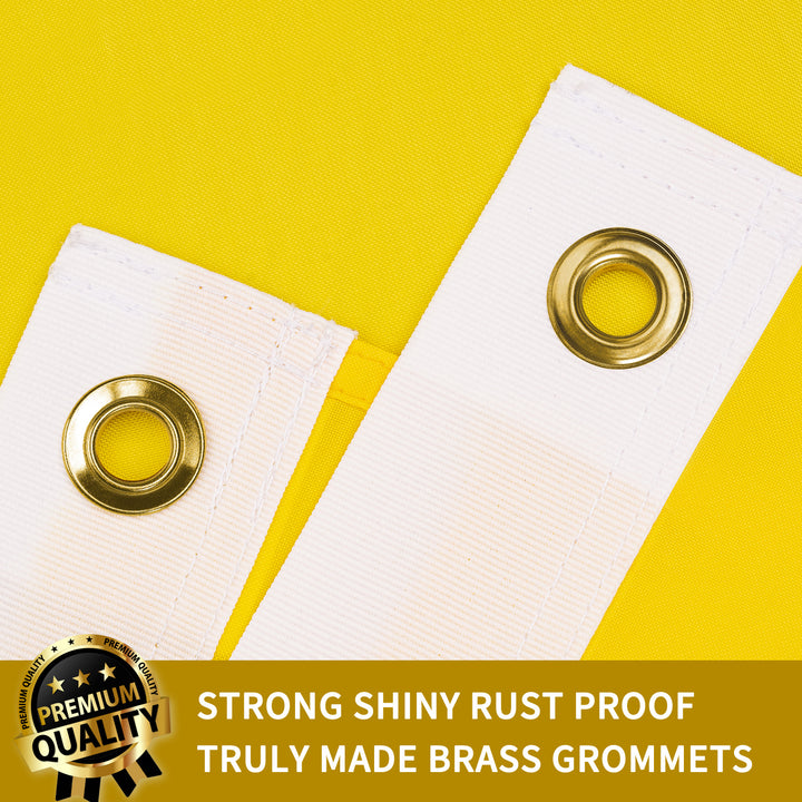 Solid Yellow Flag 3x5 with brass grommets
