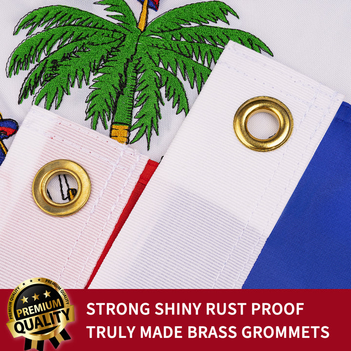 Haiti Haitian Flag with brass grommets