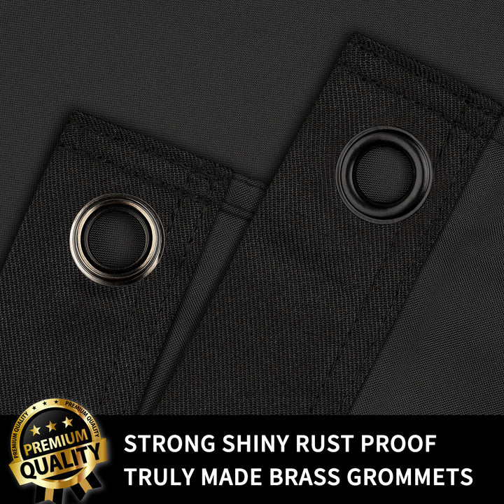 Solid Black Flag with brass grommets