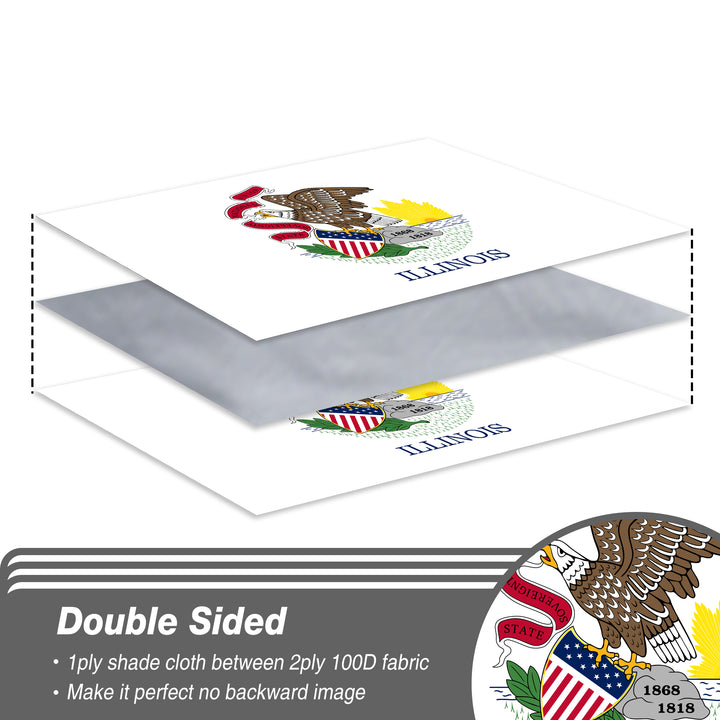 Illinois State Flag Double Sided