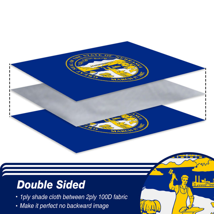 Nebraska State Flag Double Sided