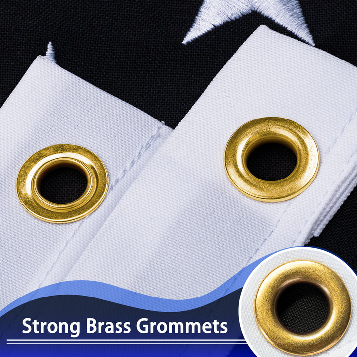 Thin Blue Line Flag Brass Grommets
