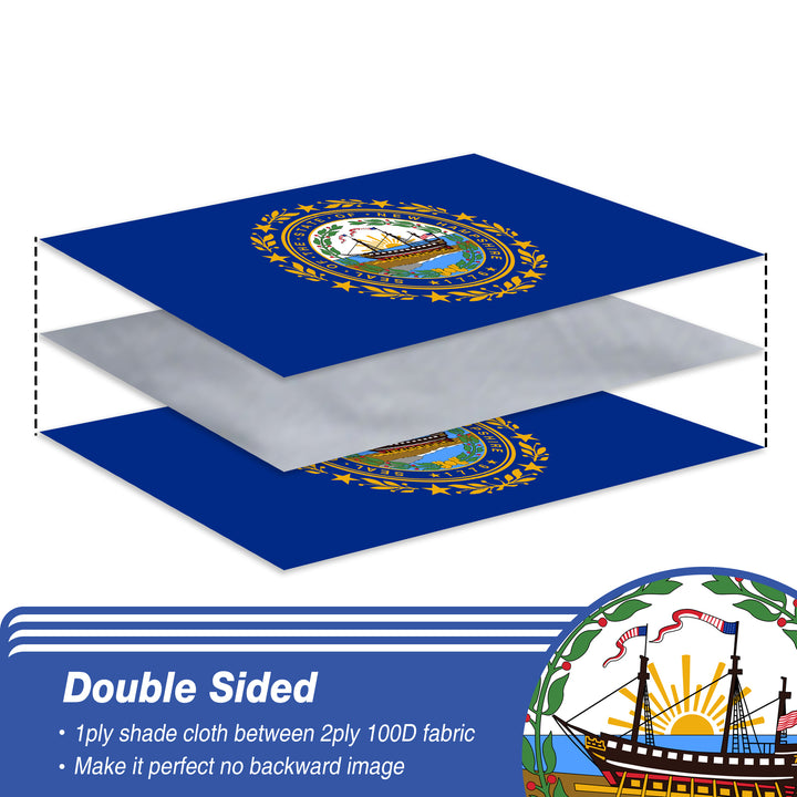 New Hampshire State Flag Double Sided