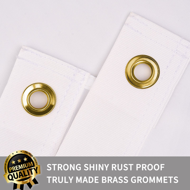 Solid White Flag with brass grommets