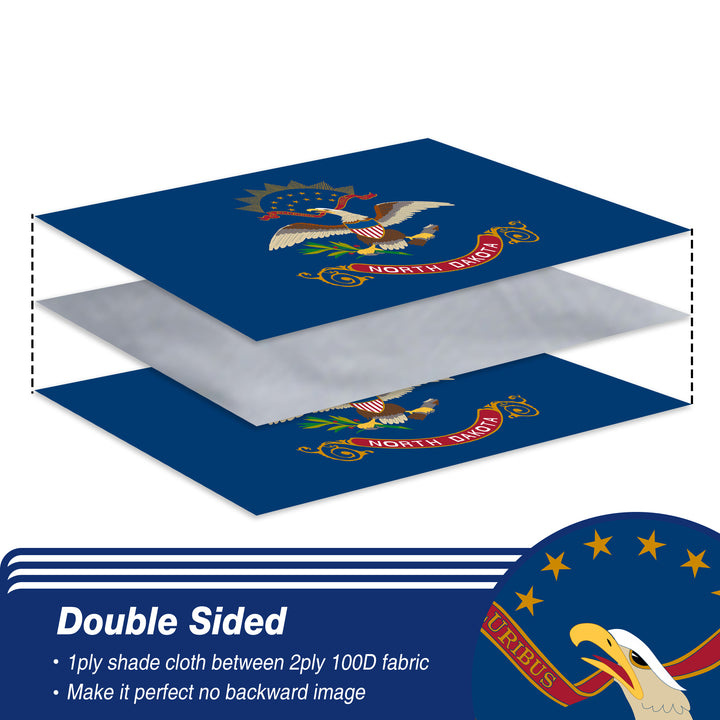 North Dakota State Flag Double Sided