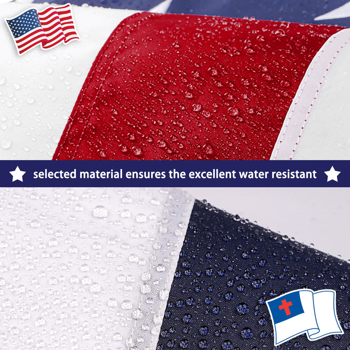 American Flag & Christian Flag waterproof
