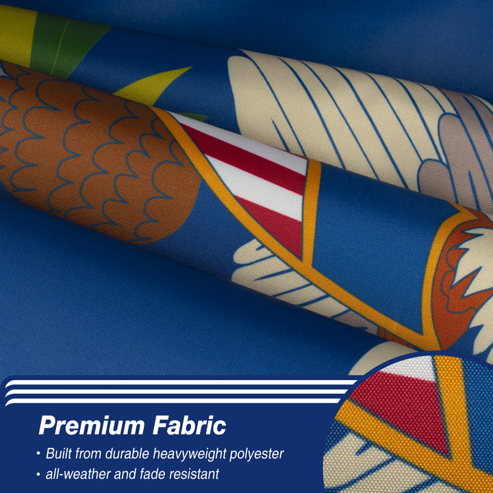 North Dakota State Flag Premium Fabric
