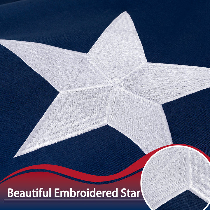 Texas Flag Embroidered Star
