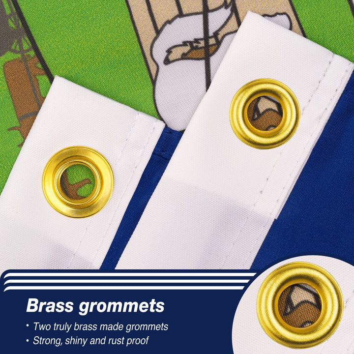 Kansas State Flag Brass Grommets