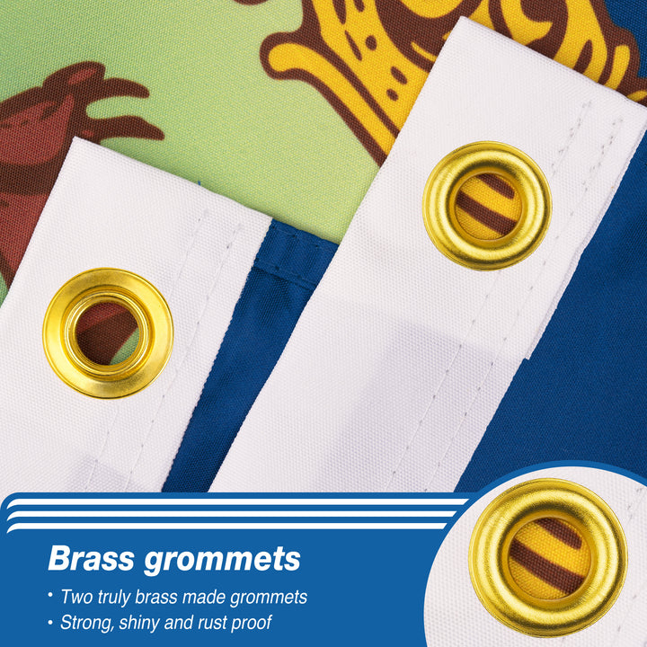 Vermont State Flag Brass Grommets