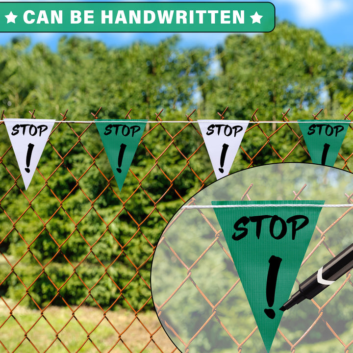 Safety Flagging Banner can be handwritten