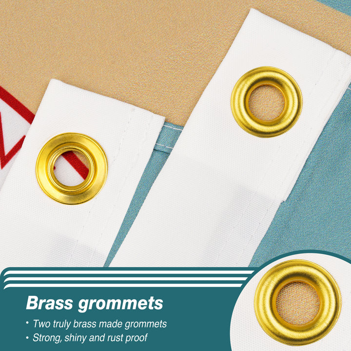 Delaware State Flag Brass Grommets