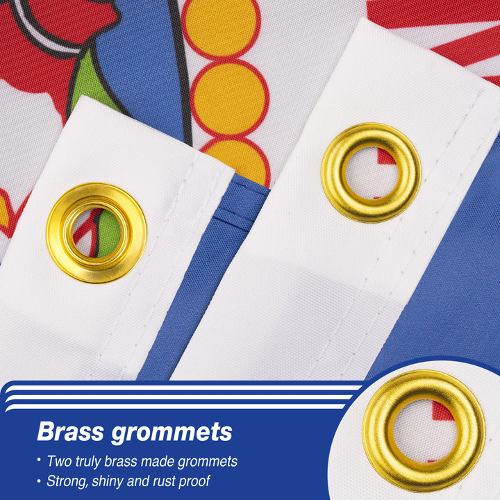 Minnesota State Flag Brass Grommets