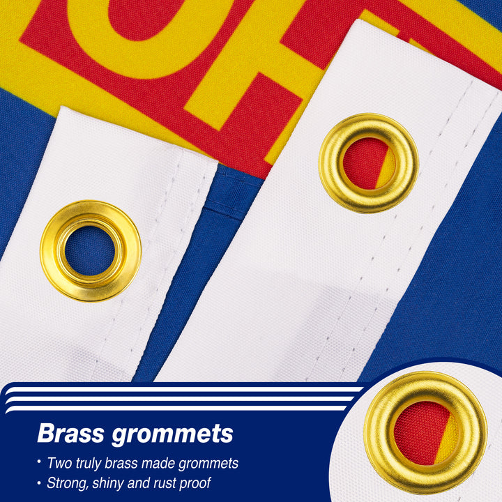 Idaho State Flag Brass Grommets