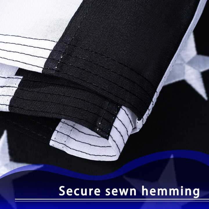 Thin Blue Line Flag Sewn Hemming