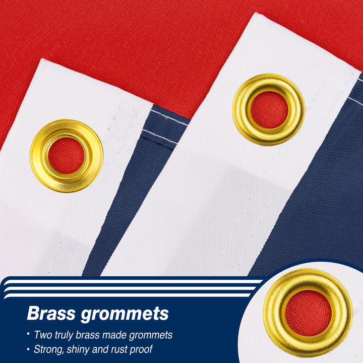 Texas State Flag Brass Grommets