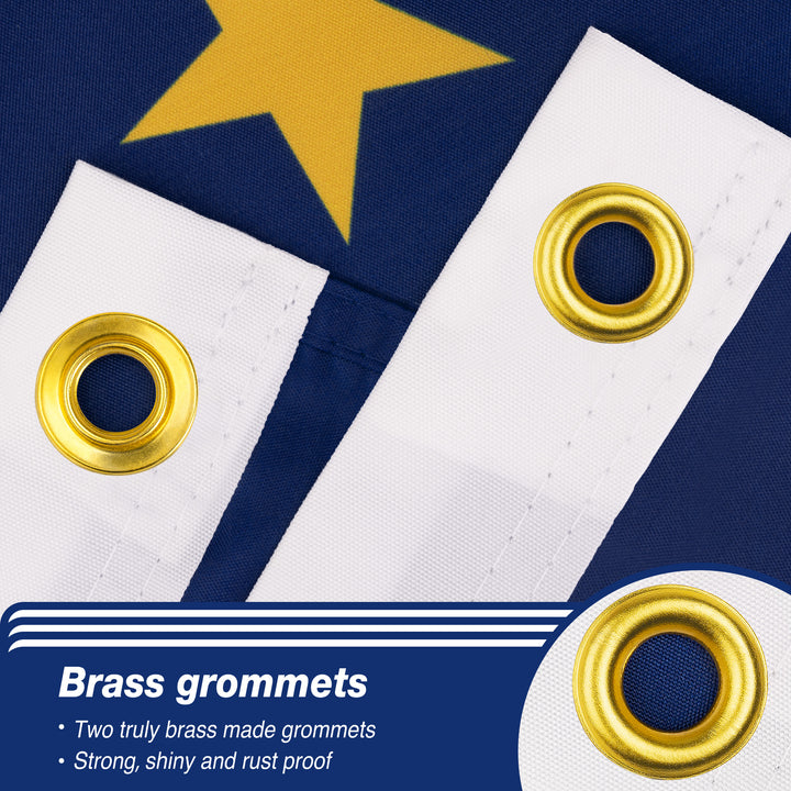 Alaska Flag with Brass Grommets