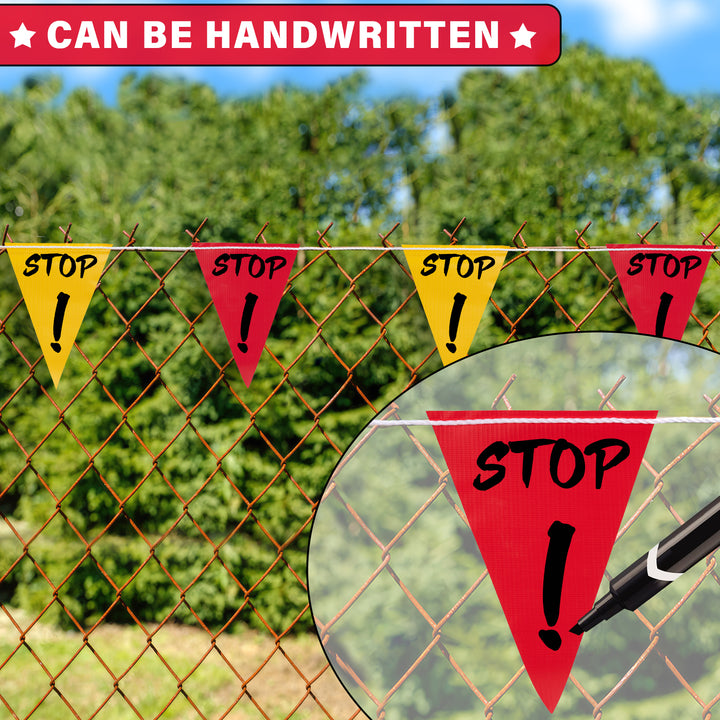 Safety Pennant Banner Flags  can be handwritten