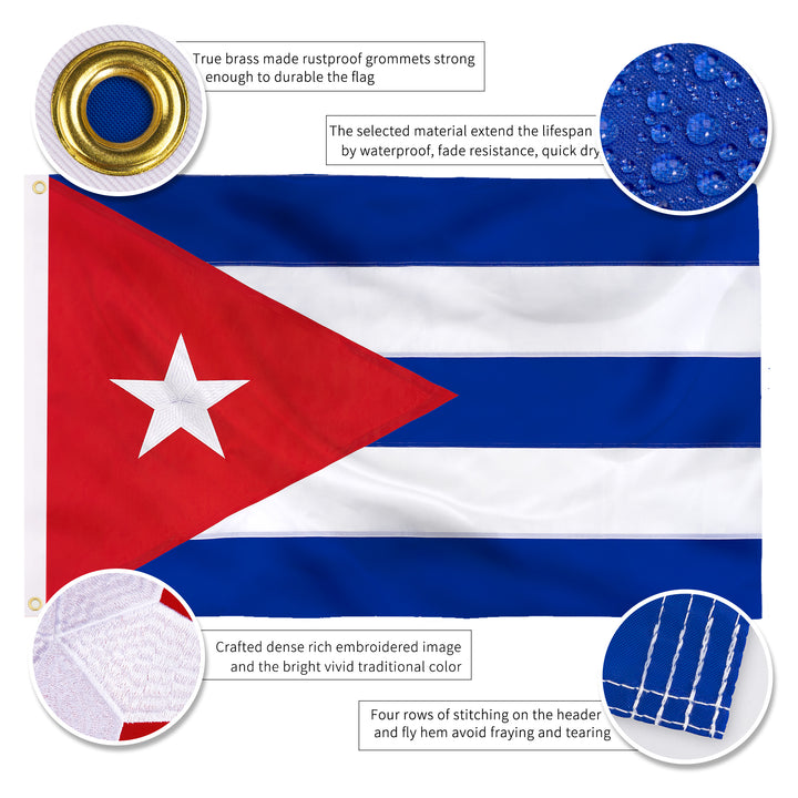 Cuba Cuban Flag details