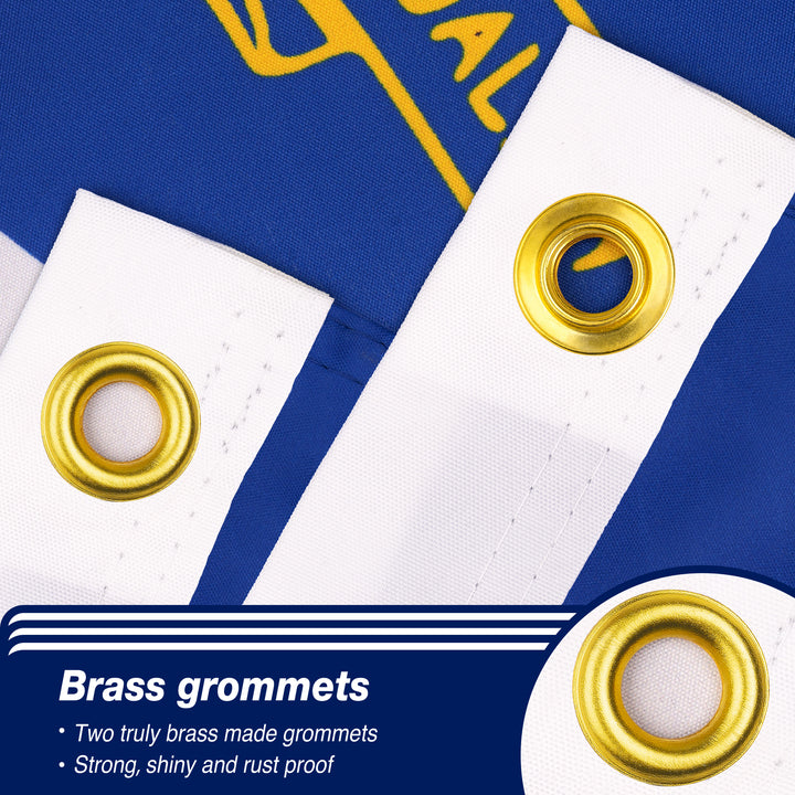 Nebraska State Flag Brass Grommets