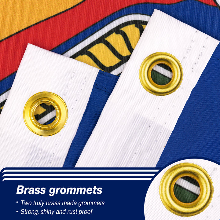 New York State Flag Brass Grommets