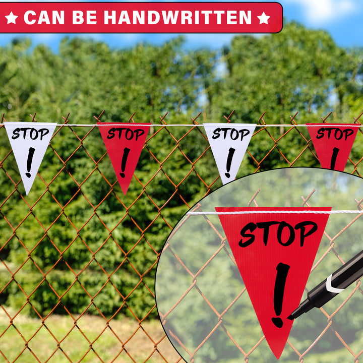 Safety Pennant Banner can be handwritten