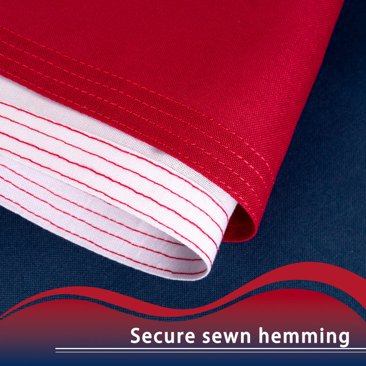 Texas Flag Sewn Hemming